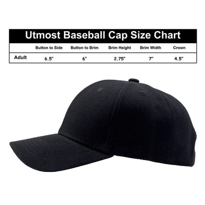 Utmost Structured Baseball Cap with Adjustable Closure - Performance Hat for Outdoor Activities (1pc Black)