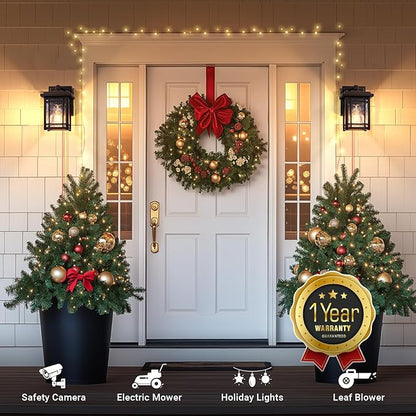 2-Pack Front Porch Lights with GFCI Outlet, Oil Rubbed Bronze Dusk to Dawn Outdoor Wall Lantern, Anti-Rust Outdoor Garage Lights Wall Mount, Waterproof Modern Exterior Coach Light Fixtures