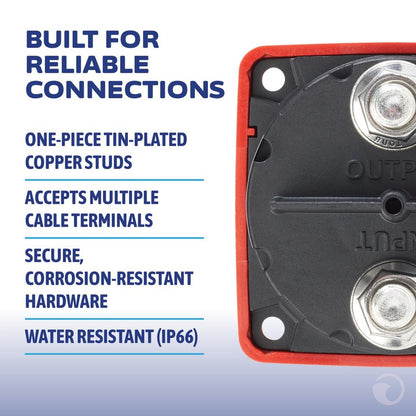 Blue Sea Systems On/Off Battery Isolator Switch With Locking Key, Red, 6004 m‑Series