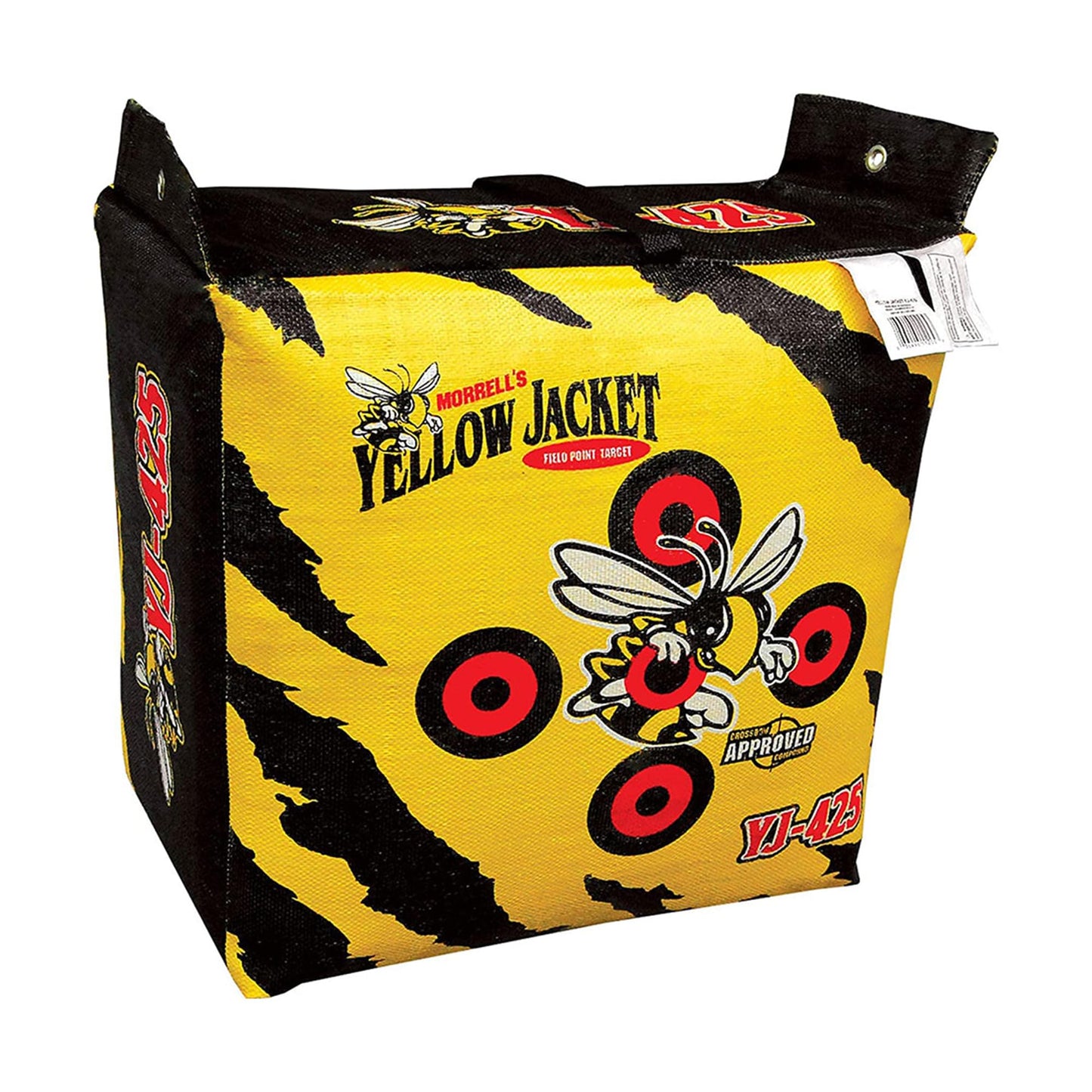 Morrell Yellow Jacket YJ-425 Portable Adult Field Point Archery Bag Target with 2 Shooting Sides, 10 Bullseyes, and Carry Handle, 3 Pack, Yellow