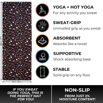 Plyopic. All In One Yoga Mat | Luxury Sweat-Grip Mat/Towel Combo | Ideal for Yoga, Hot Yoga, Bikram, Pilates, Workout & Exercise | Eco-Friendly Natural Rubber