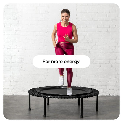 bellicon Mini Trampoline 39'' (Orange) | Bungee Suspension up to 330 lbs | Indoor Fitness Rebounder for Adults | Screw-in Legs