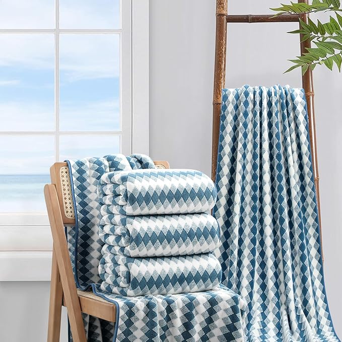 4 Piece Bath Towel Set Oversized Bath Sheet 35"x70" Bathroom Towel Extra Large