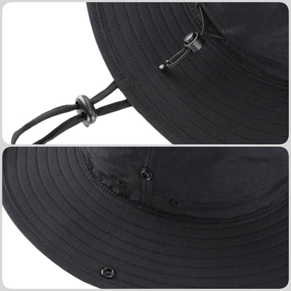 Connectyle Mens Womens Wide Brim Safari Bucket Hat UV Sun Protection Fishing Hiking Hats Outdoor Summer Cowboy Hat Black