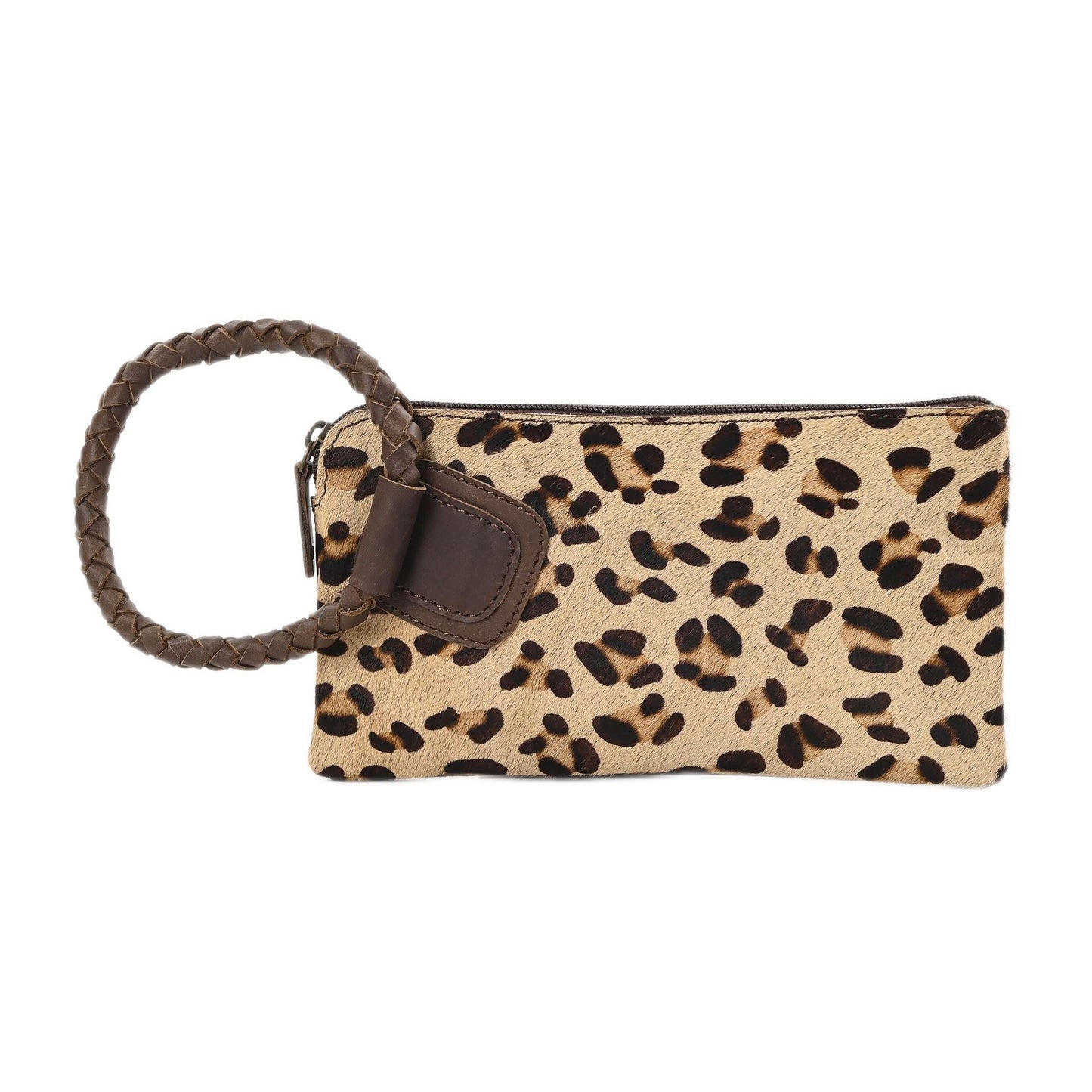 Merbaa Beauty Clutch - Elegant Handcrafted Cowhide Hairon and Leather Clutch with Comfortable Handles