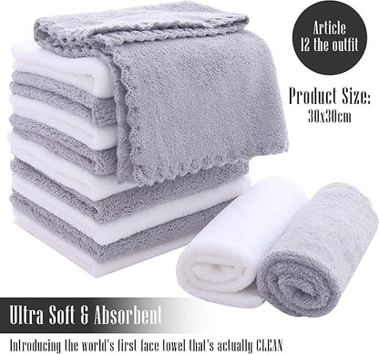 TENSTARS 12 Pack Premium Washcloths Set