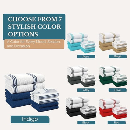Casa Platino Dish Towels for Drying Dishes and Kitchen Towels and Dishcloths