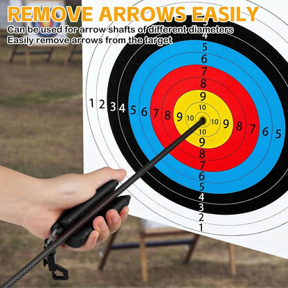 Archery Arrow Puller Tool - Rubber Gripper with Belt Clip for Easy Target Removal | Hand Saver for Practice Shooting