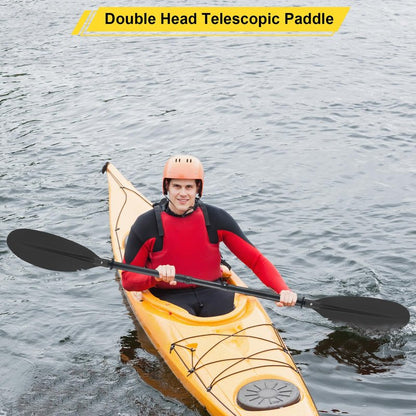 Frebuta Kayak Paddle for Adults,70 to 96in Paddle Board Paddles Telescopic Frosted Pipe Shaft Kayaking Boating Canoeing with 1 Free Paddle Leash Double Oar Float Paddle Sturdy Durable Extendable