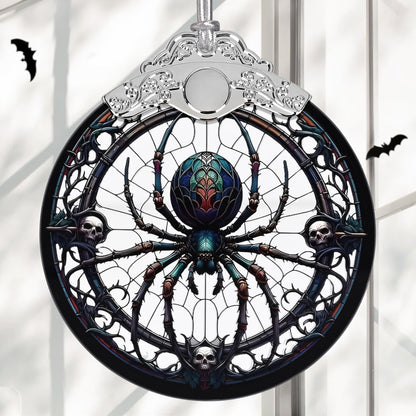 Christmas Ornament, Stained Glass Ornament, Christmas Decorations for Tree, Holiday Ornament, Unique Gift Idea - Dark Spider