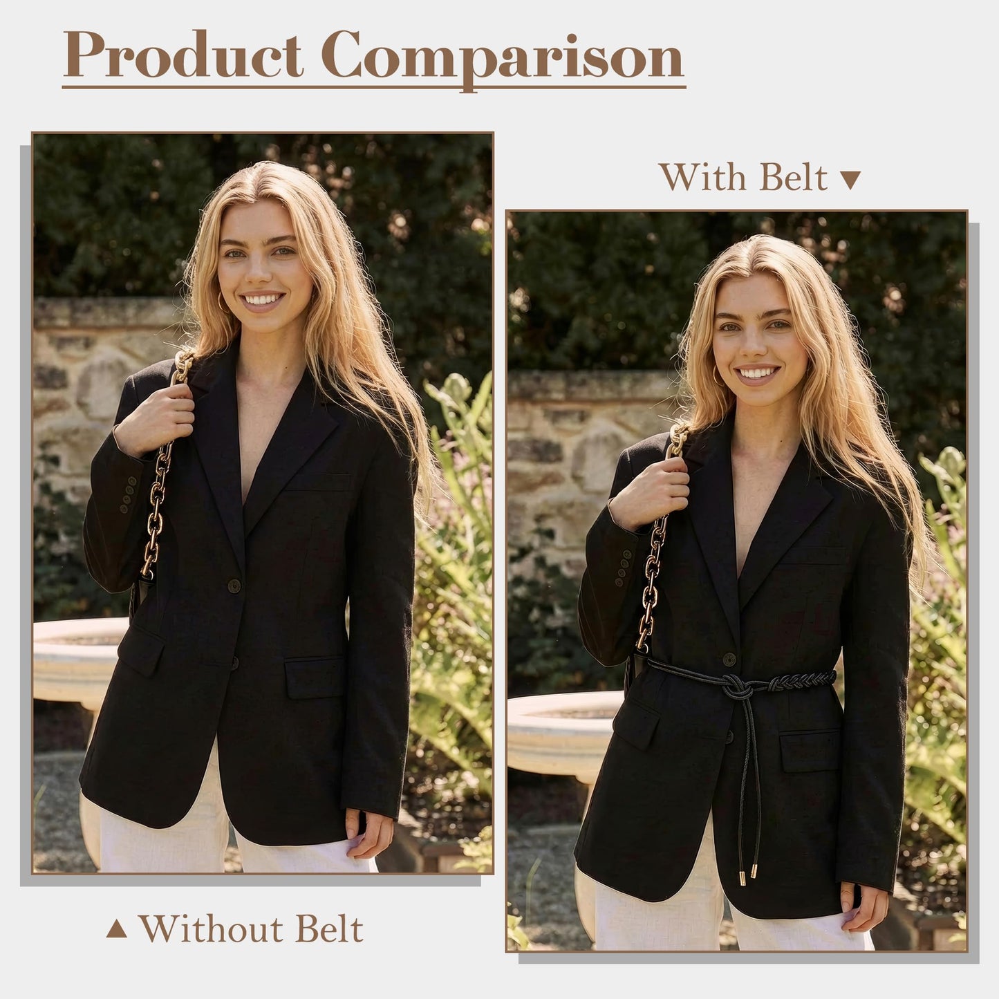 CHIC DIARY Women Braided PU Leather Rope Belt Adjustable Thin Waist Belt Boho Waist Wrap for Dresses