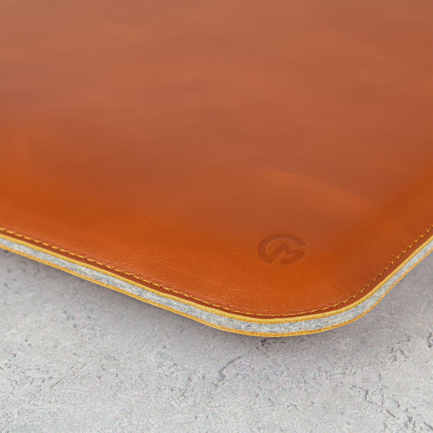 Casemade Real Leather Laptop Sleeve for MacBook Pro & Air Fits 13, 14, 15 & 16 Inch - Genuine Full Grain Leather with Soft Wool Lining (16-inch - 2019)
