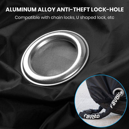 Favoto Bike Cover Waterproof Outdoor - Bicycle Covers for 1 or 2 Bikes Outside Storage Rain Dust Sun Wind Proof with Lock Hole Storage Bag for Ebike Mountain Road Electric Bike