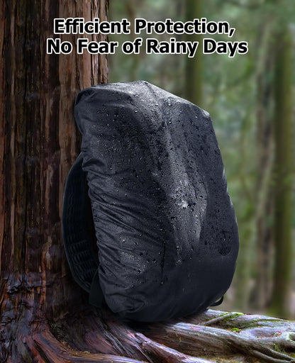 NOOLA Hydration Hiking Backpack with 3L Water Bladder - 22L Water Backpack for Cycling, Running, Biking - Lightweight Hiking Pack Bag with Rain Cover, Phone Holder and Trekking Pole Holders, Black