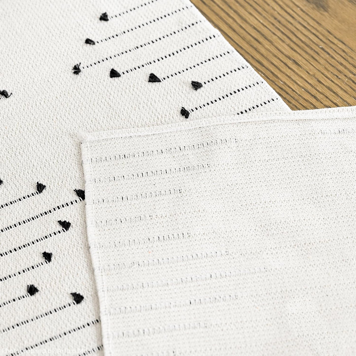 Artoid Mode Black Boho Table Runner for Farmhouse Rustic，Seasonal Holiday Macrame Burlap Kitchen Dining Table Decoration for Home Party Decor 12x72 Inch
