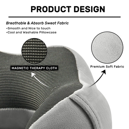 urnexttour Neck Pillow Airplane-2 Pack Memory Foam Travel Pillow, Soft & Support Travel Neck Pillow for Travelling, Sleeping Rest, Car, Train and Home Use (Grey&Pink)