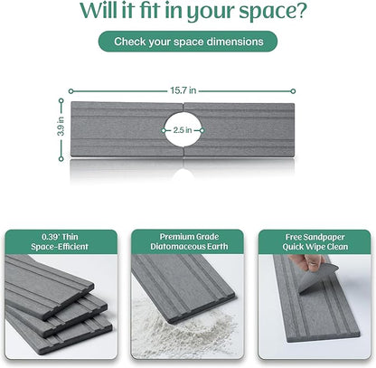Stone Faucet Mat for Kitchen Sink Splash Guard 15.7" x 3.9"