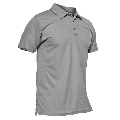 MAGCOMSEN Work Shirts for Men Golf Shirts Fishing Shirts Casual Shirts Quick Dry Shirts Golf Polo Shirts Light Grey M