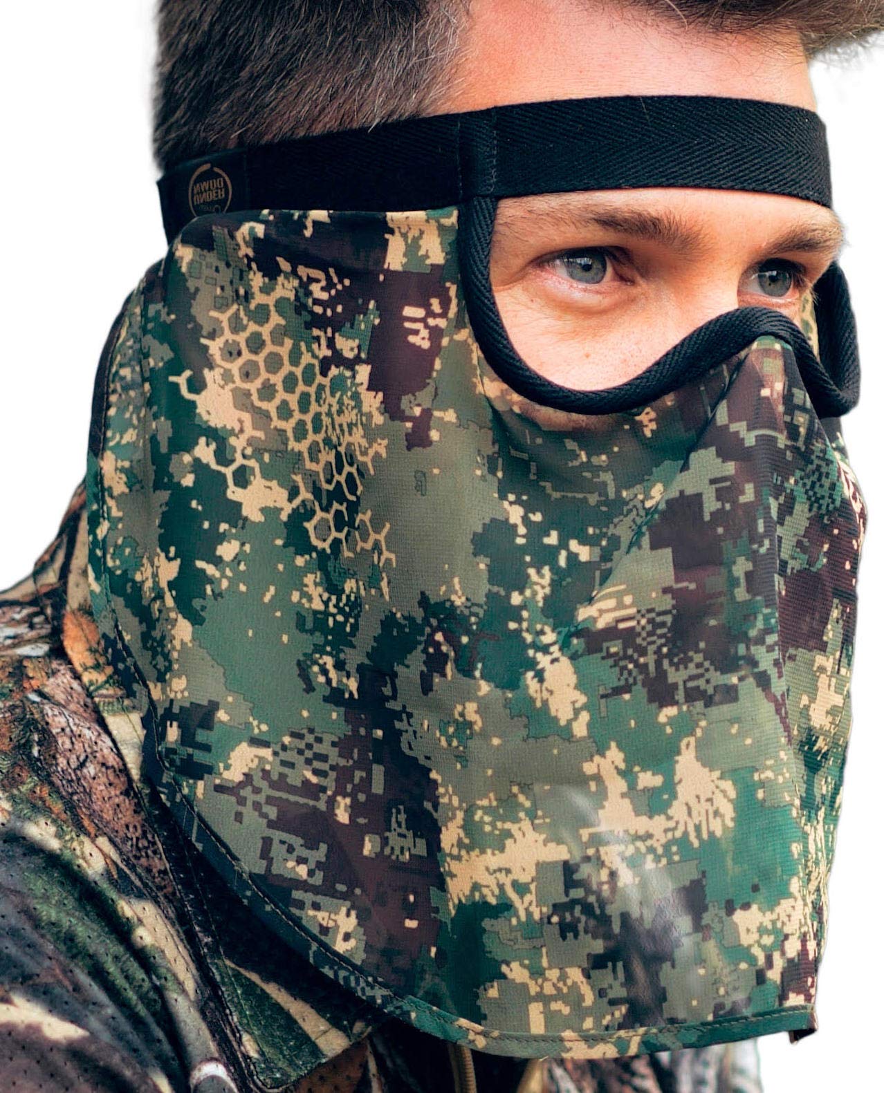 Down Under Outdoors Premium Camo Hunting Face Mask in Lightweight Breathable Sheer Mesh for Warm Weather, Adjustable for Men, Women and Kids