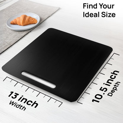 Ibyx Elegant Round Sliding Tray for Your Pressure Cooker, Air Fryer & Heavy Kitchen Appliances - Sturdy, Slides Easily from Under The Cabinet (Natural, 13”)