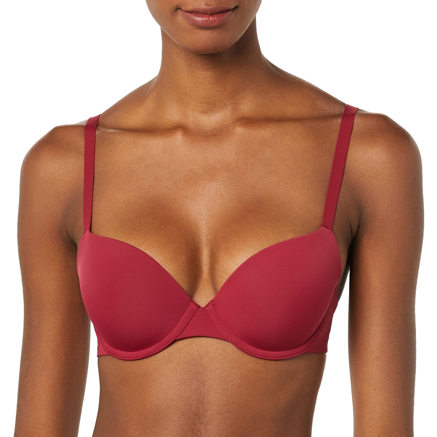 Amazon Essentials Women's Demi Cup Microfiber Bra with Adjustable Straps, Pack of 2