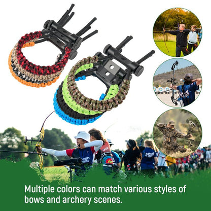 TOPARCHERY Compound Bow Wrist Sling Adjustable Bow Wrist Strap for Archery Hunting Fishing Target Shooting Accessories (Black)