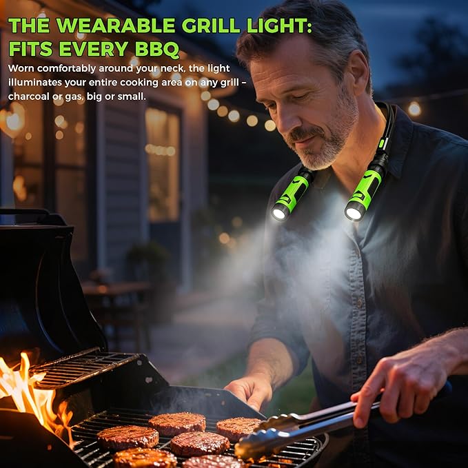 Grill Light for Outdoor Barbecue Grilling Accessories, Magnetic Bright LED Night BBQ Lighting Traeger Pit Boss Smoker Blackstone Griddle Accessories, Gifts for Men Dad Husband Grill Master