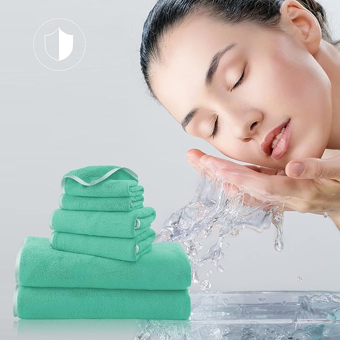 TENSTARS Luxury Silk Hemming Towel Set