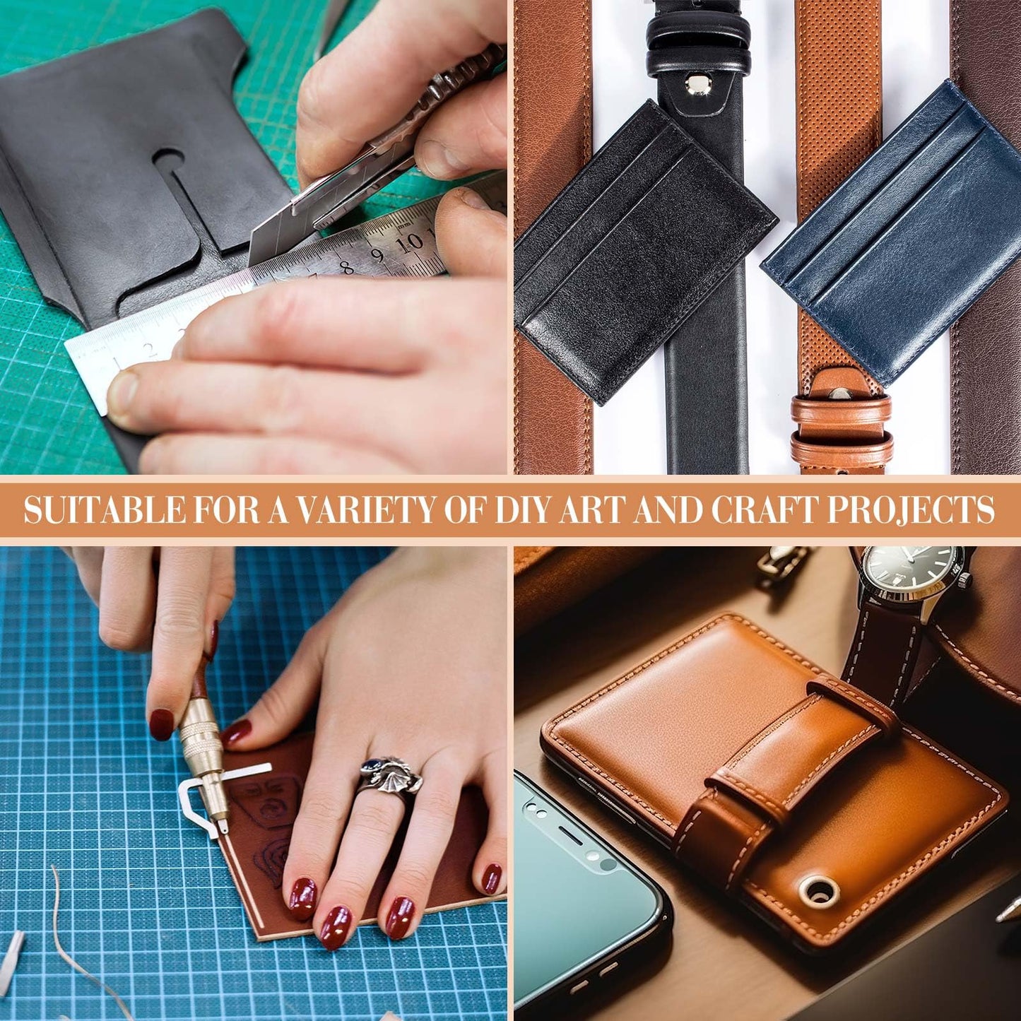 SilTriangle 3 Rolls Leather Straps for Crafts Single Sided Faux Leather Strips 2 mm Thickness 78.7 Inches Long for DIY Art Craft Projects Belt Tooling(2 Inch,3 Color)