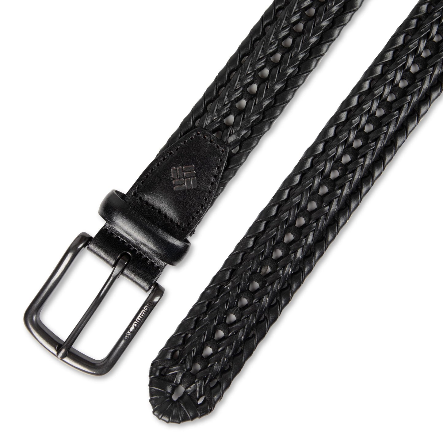 Columbia Men's Fully Adjustable Lace Braid Belt, Black, Small