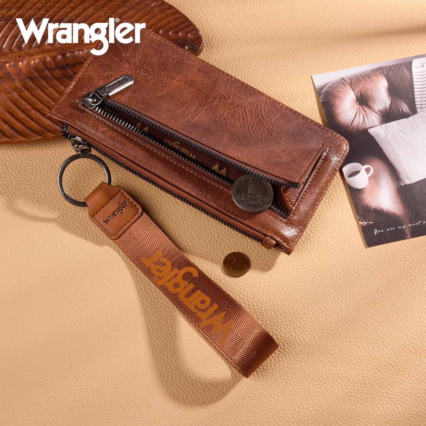 X Wrangler Wallets for Women Wristlet Bifold Wallet Ladies Tooling RFID Blocking Wallets with Zipper Pocket
