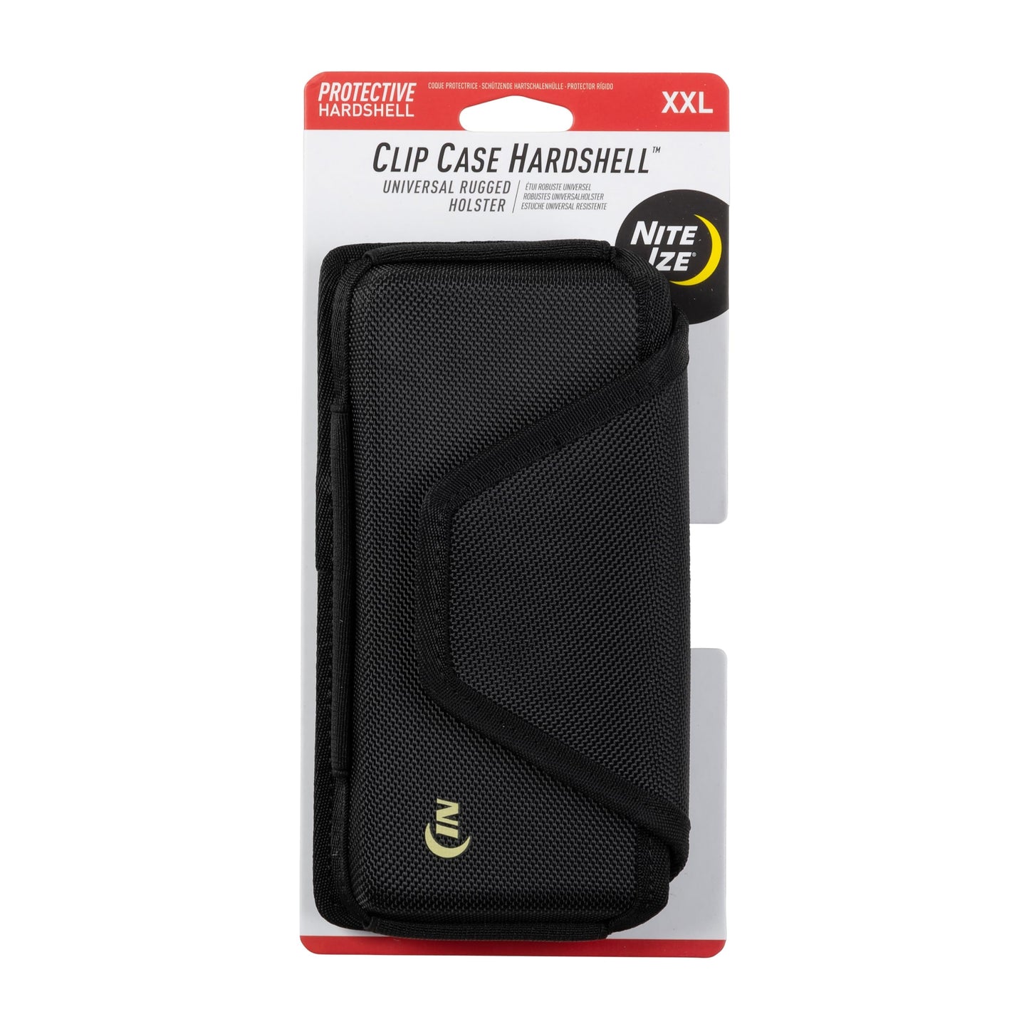 Nite Ize Clip Case Hardshell Universal Rugged Holster - Belt Clip Phone Case for Easy Access - Heavy Duty & Protective - Multi-Purpose - Durable Design - Hardshell Horizontal, XXL