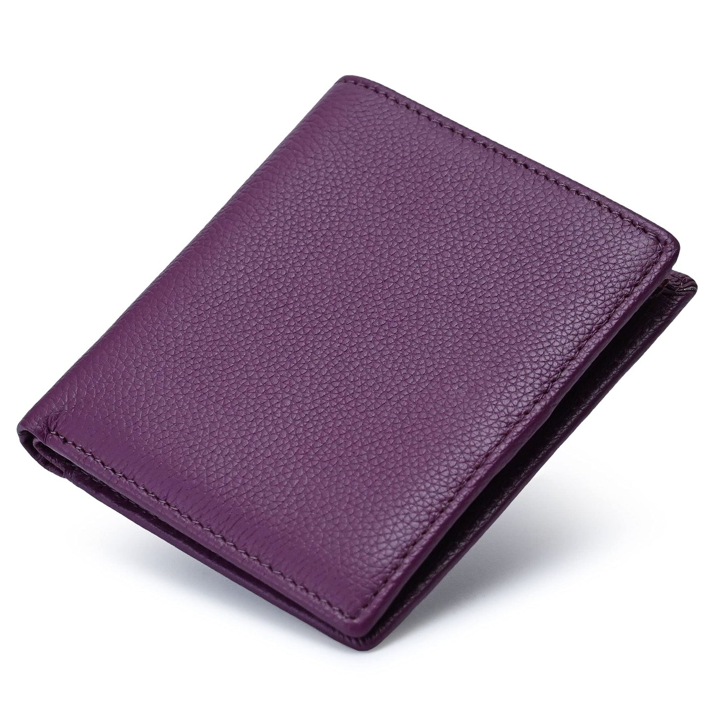 Bveyzi Ultra Slim Small RFID Wallet for Women, Leather Tiny Thin Bifold Pocket Ladies Wallet