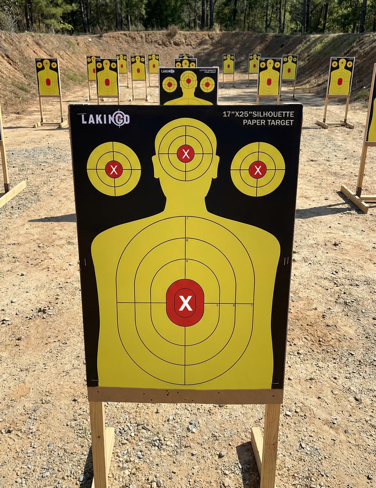 17x25 Inch Silhouette Shooting Target Paper-High-Visibility Reactive Target for Indoor & Outdoor Range, Ideal for Handgun, Rifle & Airgun Practice
