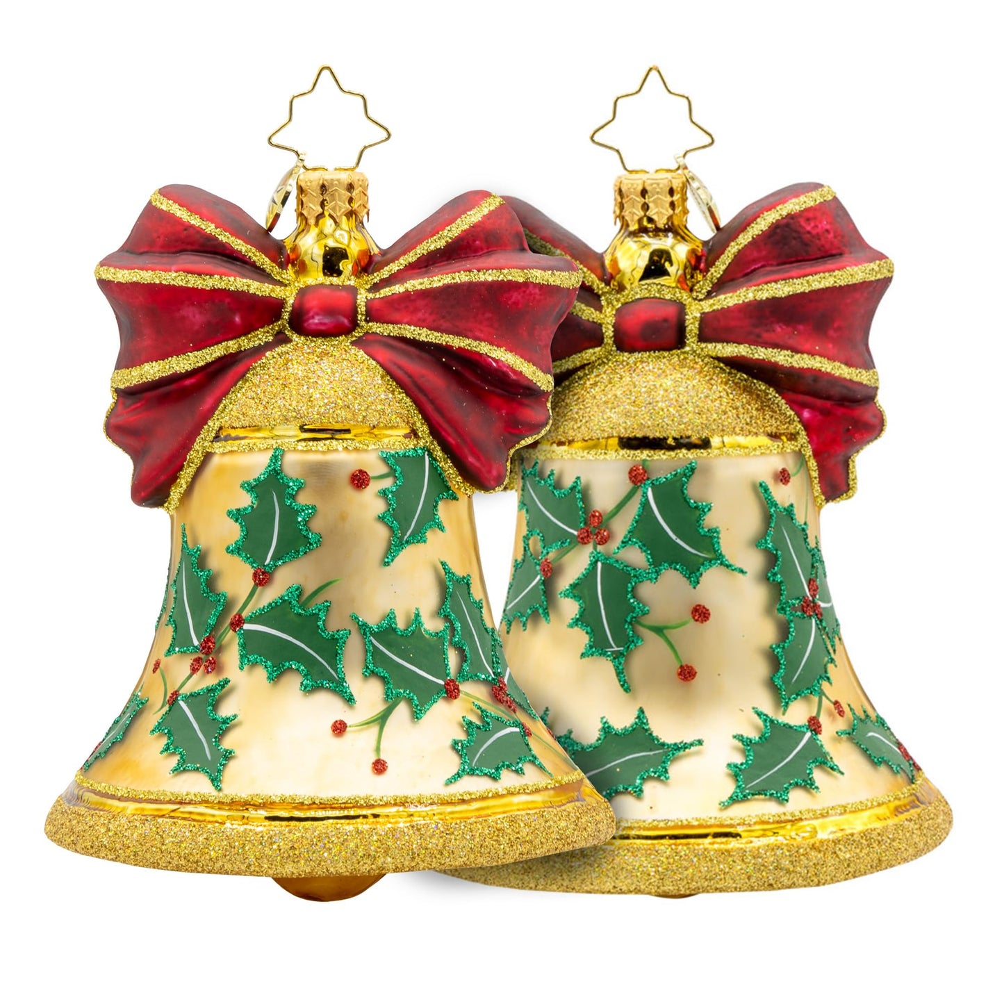 Christopher Radko Hand-Crafted European Glass Christmas Tree Decorative Ornament, Bell Bliss