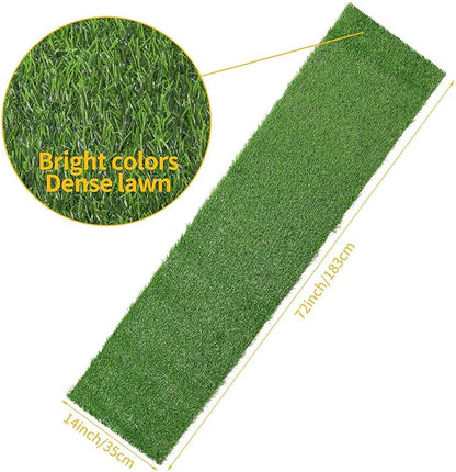Aneco 14 x 72 Inch Artificial Grass Table Runners Carpet Roll Synthetic Grass Table Runner Grass Tabletop Decoration for Spring Fall Summer Holiday, Baby Shower, Wedding, Birthday, Banquet