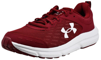 Under Armour Men's Charged Assert 10 Shoes, Cardinal/Cardinal/White, 8