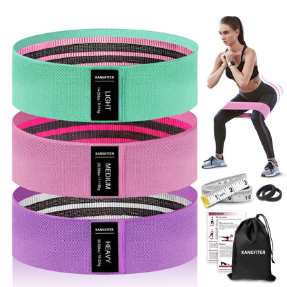 Non-Slip Fabric Resistance Bands for Working Out, Loop Exercise Bands for Booty Leg, Butt, Glute, Stretch Workout Bands for Women & Men, Hip Elastic Bands for Home Gym Fitness, Yoga, Pilates