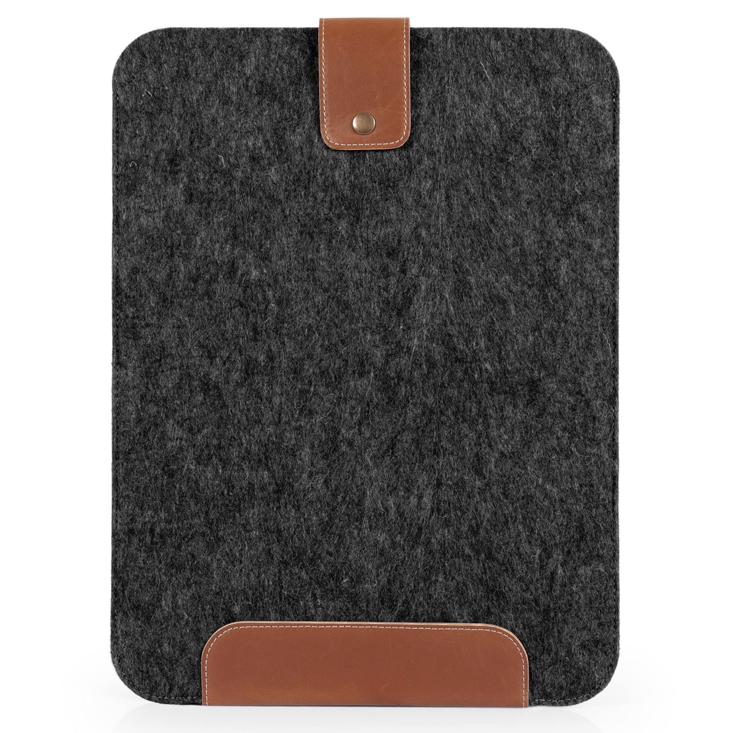 MegaGear 13" Genuine Leather & Fleece Slim MacBook Bag – Stylish & Protective Sleeve for MacBook Pro, MacBook Air, and Laptops