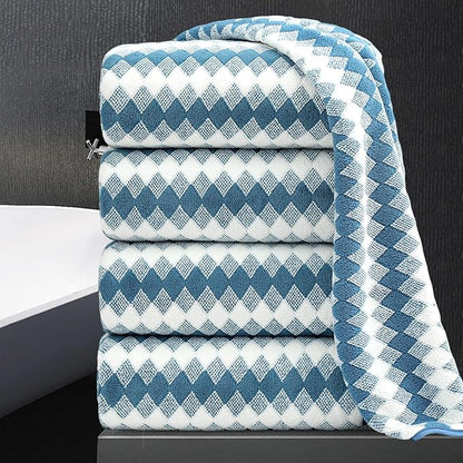 4 Piece Bath Towel Set Oversized Bath Sheet 35"x70" Bathroom Towel Extra Large