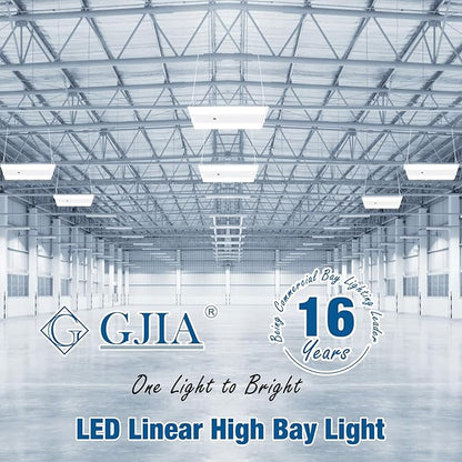 LED Linear High Bay Light 4-Pack, 300W 45000LM 0-10V Dimmable 5000K Daylight, Adjustable High Bay LED Shop Lights Lighting Fixtures for Garage Warehouse Workshop, UL