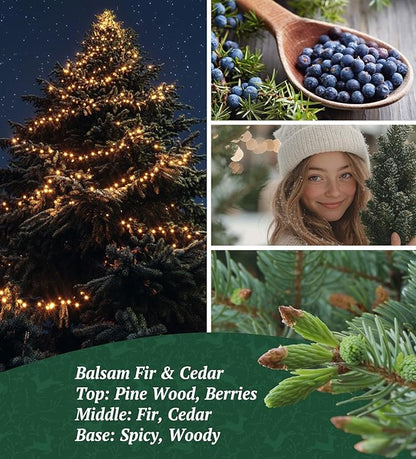 Merry Christmas Candles with Warmer LED, Christmas Decor Gifts Winter Candle with Pine Wood Spice Scents, Cypress Candle Over 40 Hours Burn Time, Home Decorations Indoor, 100% Soy Wax,White