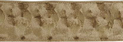 MEEDEE 2-1/2 inch Brown Velvet Wired Ribbon 10 Yards Thick Light Brown Velvet Ribbon for Christmas Tree, Gift Wrapping, Garland, Fall Wreaths, Topper Bow, Swags, Crafts Supply
