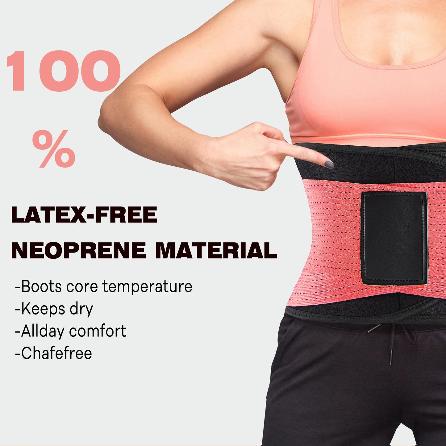 VENUZOR Waist Trainer Belt for Women - Waist Cincher Trimmer - Slimming Body Shaper Belt - Sport Girdle Belt (UP Graded)(Pink,XX-Large)