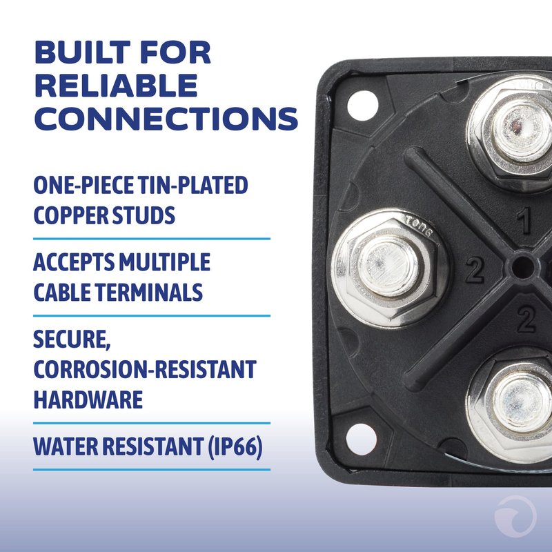 Blue Sea Systems Mini Dual Circuit Battery Switch, Black, 6010200 m‑Series