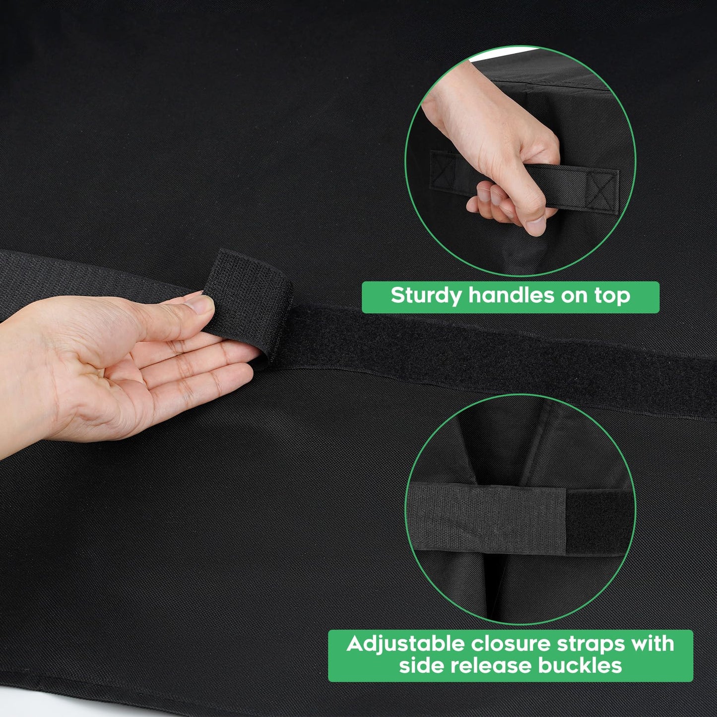 EZ-DONGTENG Heavy-Duty 600D BBQ Grill Cover Compatible with Weber Searwood 600 Pellet Grill, 3400145 Weber Searwood 600 Cover, Black