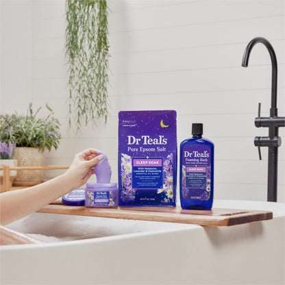 Dr Teal's Foaming Bath with Pure Epsom Salt, Relax & Relief with Eucalyptus & Spearmint, 34 fl oz (Pack of 2)