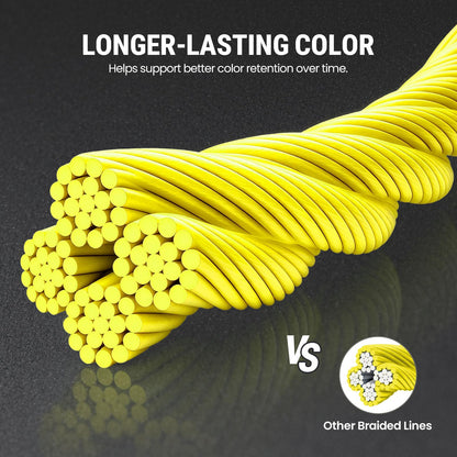 Piscifun Onyx Braided Fishing Line Advanced Superline 500Yd Braid Lines 6lb Yellow