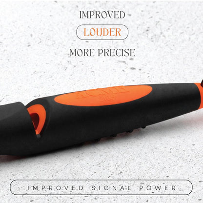 ACME Alpha 210.5 Dog Training Whistle with Enhanced Ergonomic Grip. BPA-Free Plastic. 110 dBA. Standardized Frequency for Smaller Dogs. Weatherproof. Made in the UK (Black on Day Glow Orange)