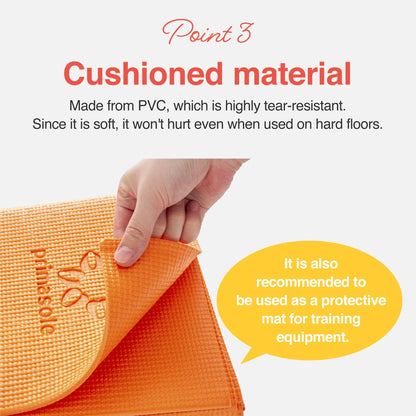 Primasole Folding Travel Yoga Mat Foldable light weight Easy to carry to Workout Fitness Class Beach Park Travel Picnics 4mm thick Jango Green Color PSS91NH050A